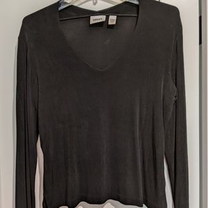 Chico's black travelers long sleeve top